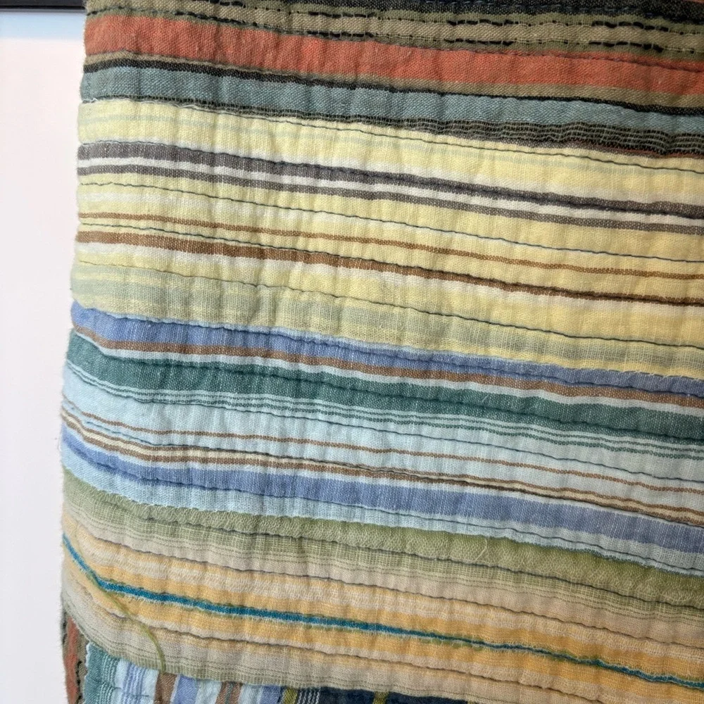 Chenab‎ One pillow case stripes boho neutral earth tones
